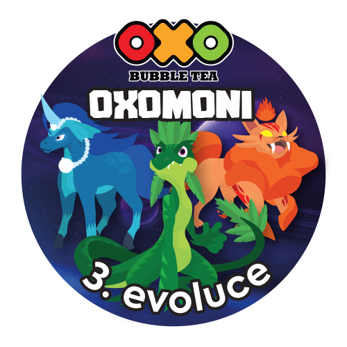 Sticker OXO OXOMON 3 Evoluce- 8ks