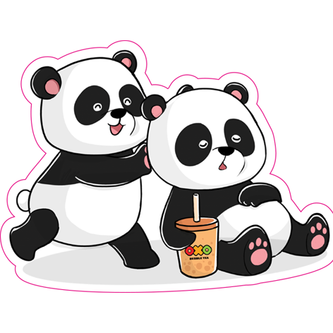 Sticker Panda - 4ks