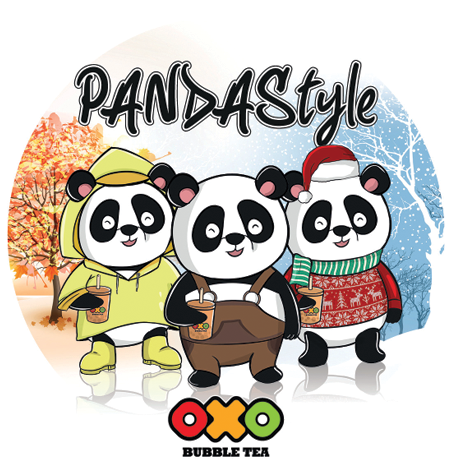 Sticker Dressed Panda - 4ks