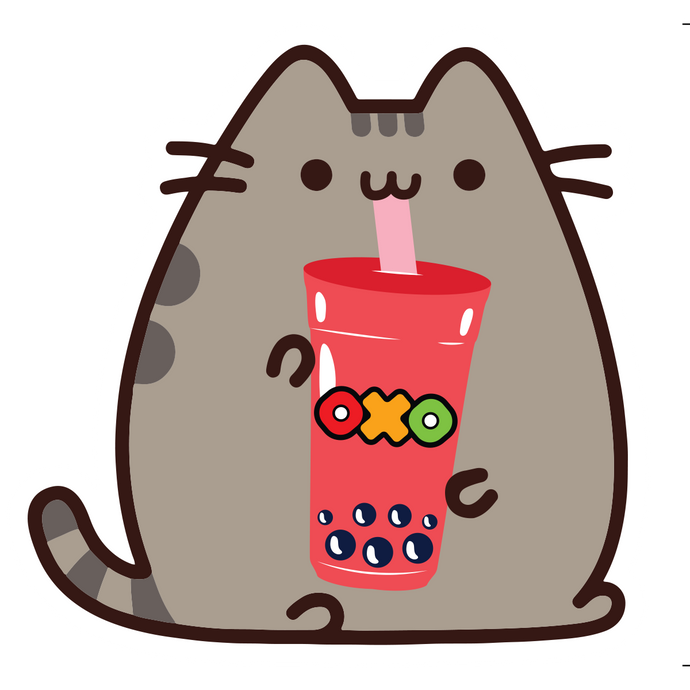 Sticker OXO Pusheen - 4ks