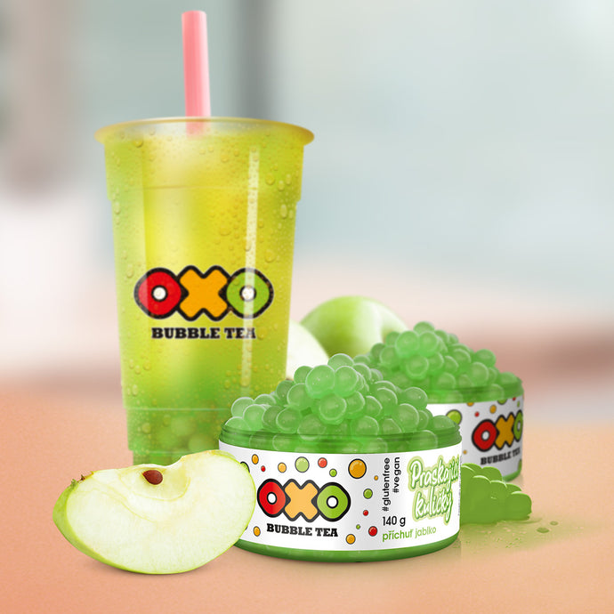 OXO Bubble Tea Praskající Kuličky - Jablko - www.oxoshop.cz