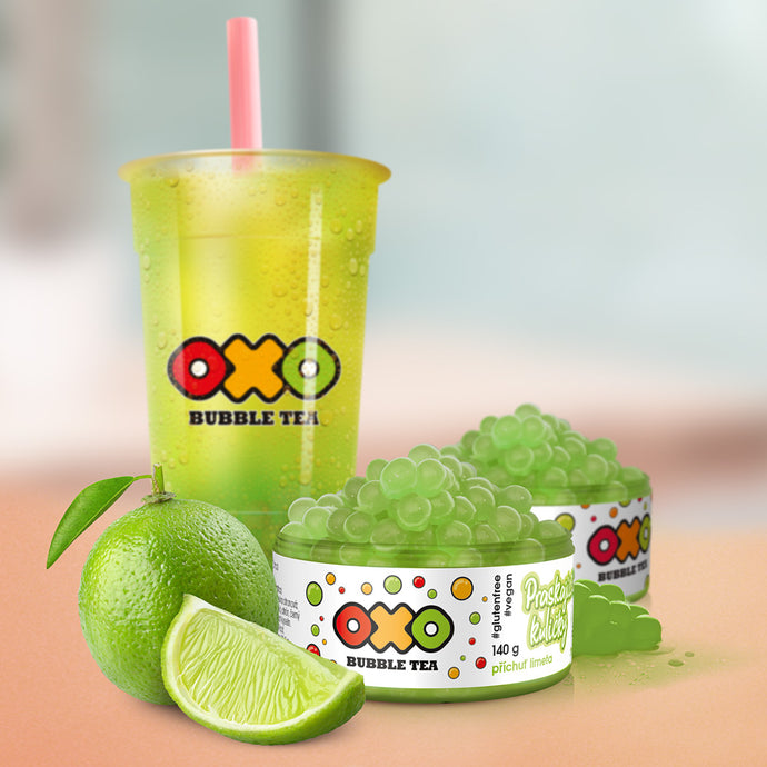 OXO Bubble Tea Praskající Kuličky - Limeta - www.oxoshop.cz