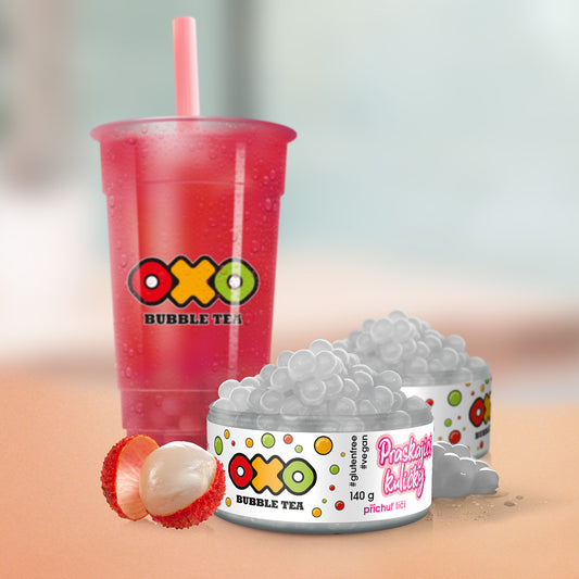 OXO Bubble Tea Praskající Kuličky - Liči - www.oxoshop.cz